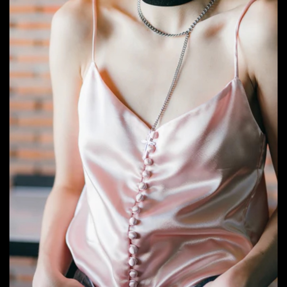 NWT Are You Am I Kaede silk camisole in Blush - Picture 10 of 16